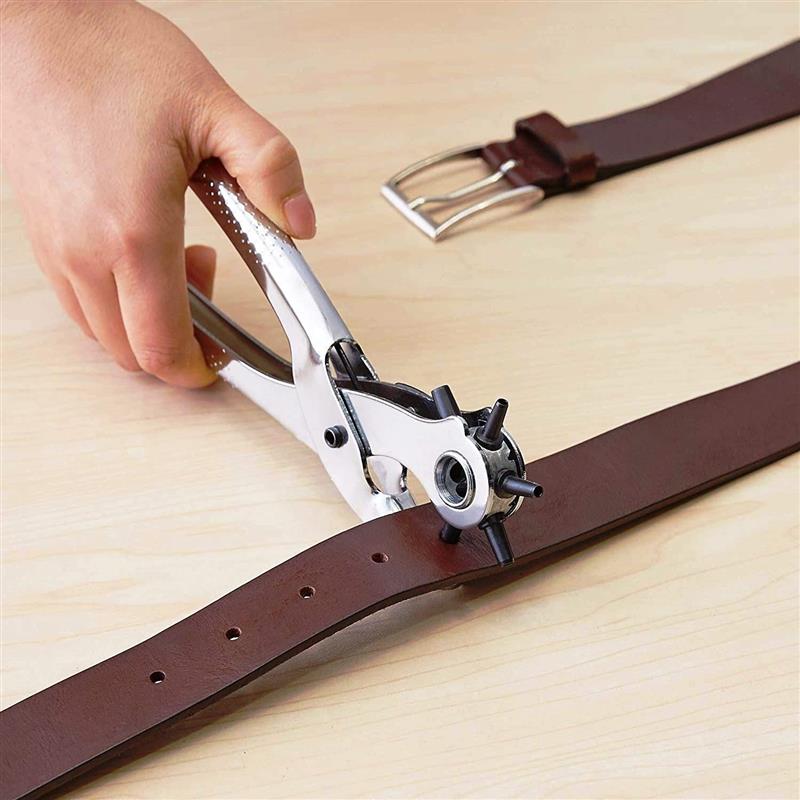 Conan Leather Hole Punch – Adjustable 2.5mm to 5mm Rotary Punch Tool for Leather, Belts, and Craft