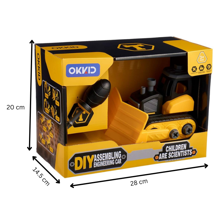 Okkid DIY Snow Plow Toy for Kids - Multi-Color, Interactive Play