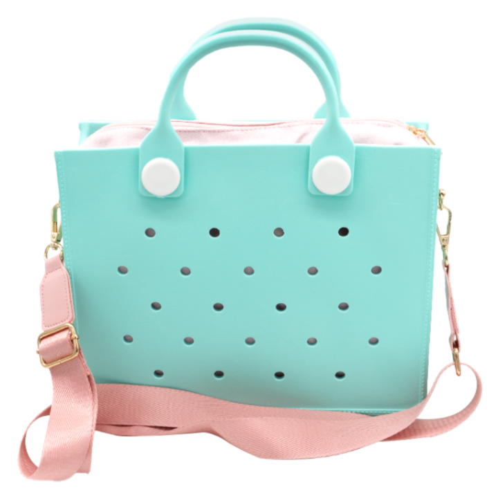 EVA Croc Bag with Shoulder Strap - Lightweight Tote Handbag