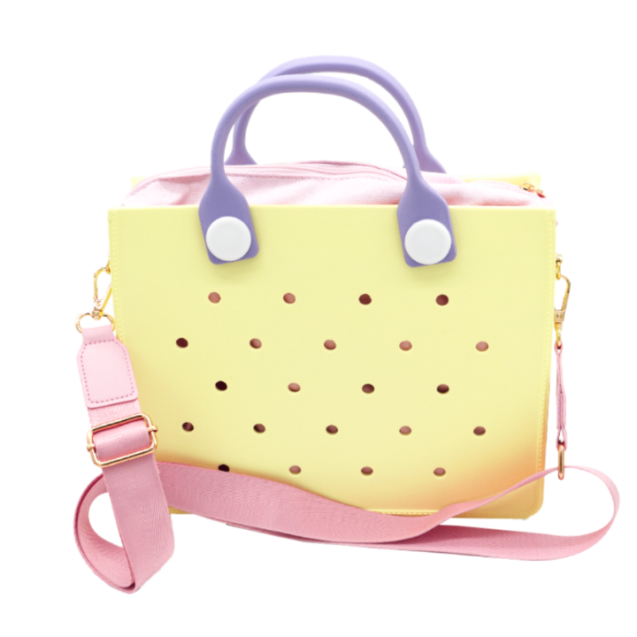 EVA Croc Bag with Shoulder Strap - Lightweight Tote Handbag