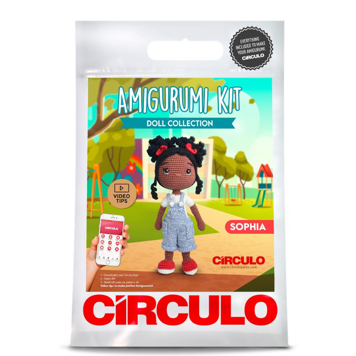 Circulo Amigurumi Kit – Sophie Crochet Doll DIY Set with Cotton Yarn & Safety Eyes