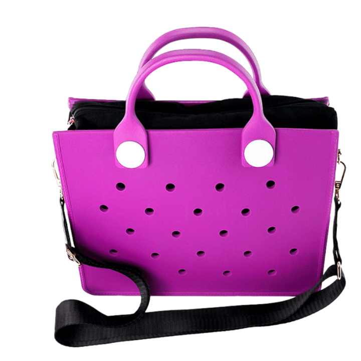 EVA Croc Bag with Shoulder Strap - Lightweight Tote Handbag