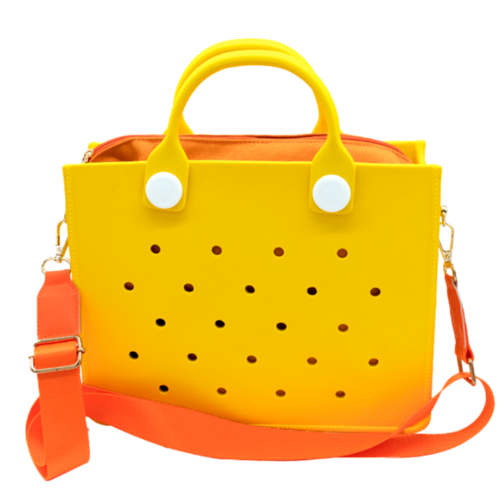 EVA Croc Bag with Shoulder Strap - Lightweight Tote Handbag