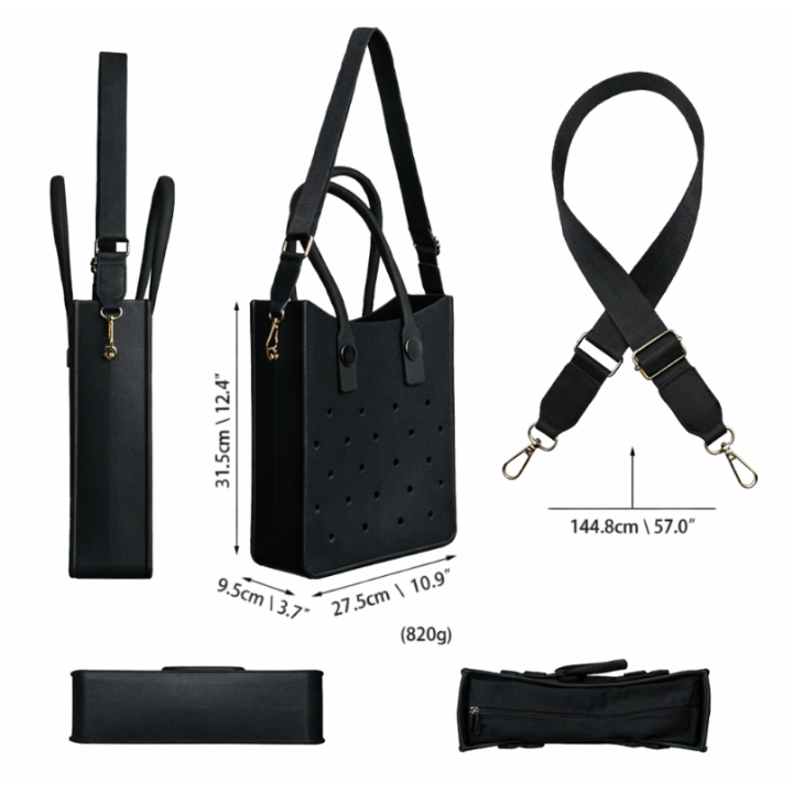 Zaizai EVA Croc Tote Bag with Adjustable Strap