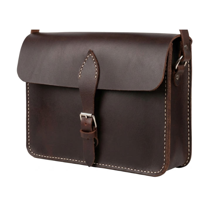 Genuine Leather Laptop Bag for small Laptop – Brown Leather Messenger & Sling Bag for Work and Travel