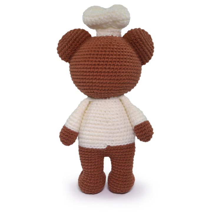 Circulo Amigurumi Kit – Chef Toby Crochet Doll DIY Set with Cotton Yarn & Safety Eyes