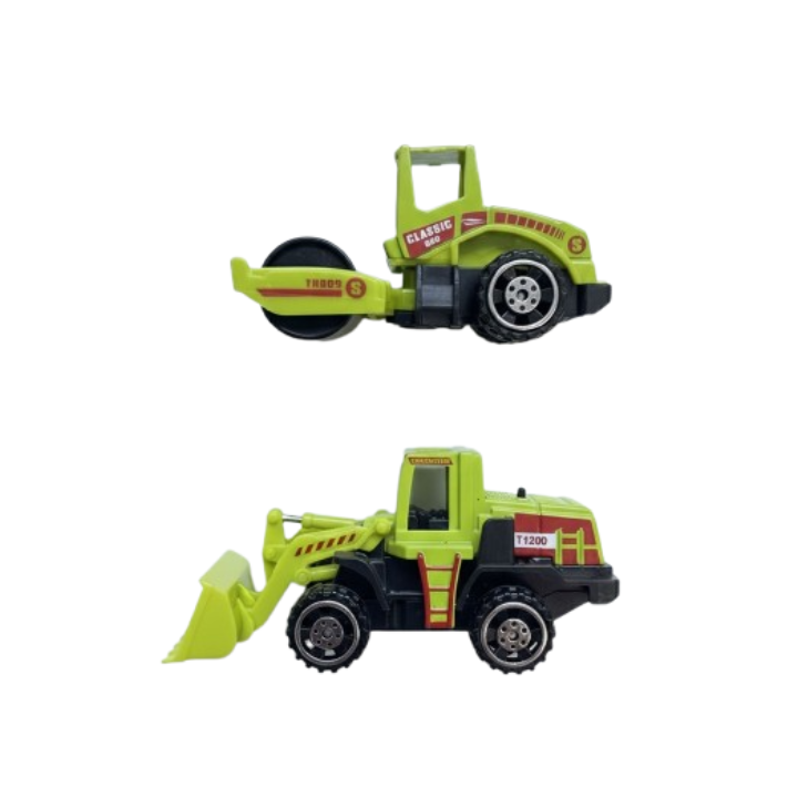 Die-Cast Green Engineering Vehicle Set - 3-Piece Construction Series