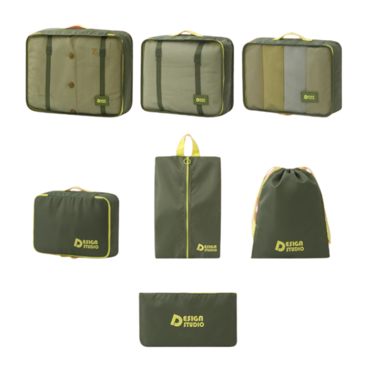Design Studio - 7 Piece Travel Packing Organizer Set