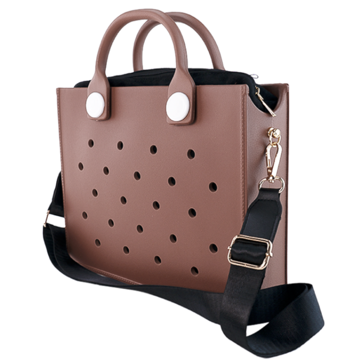 EVA Croc Bag with Shoulder Strap - Lightweight Tote Handbag