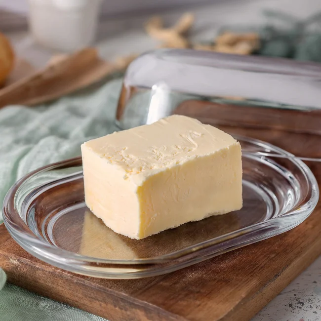 Pasabahce Butter Dish With Glass Lid - 250g