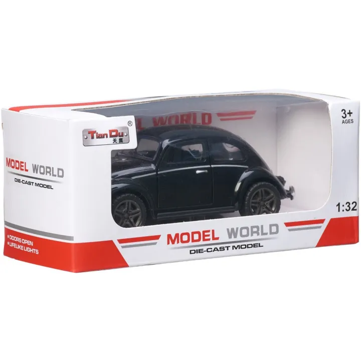 Model World Classic Beetle Die-Cast Car 1:32 Scale Vintage Collectible Toy