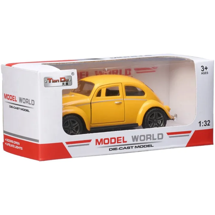 Model World Classic Beetle Die-Cast Car 1:32 Scale Vintage Collectible Toy