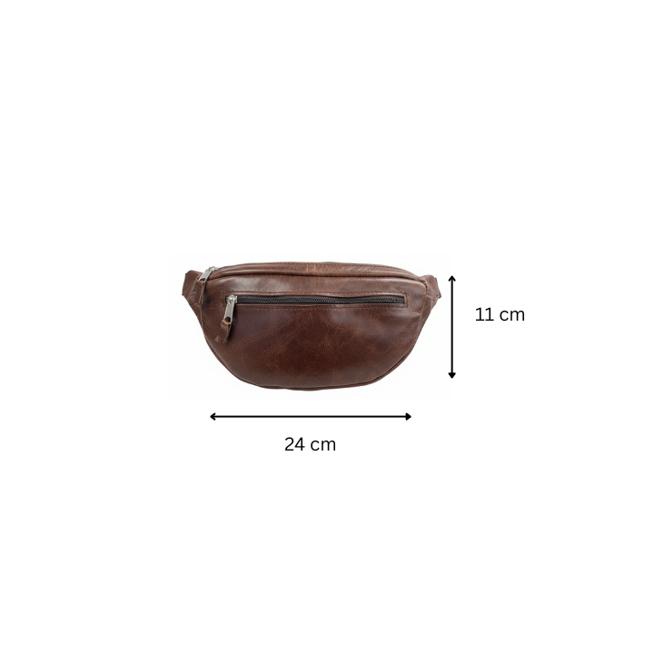 ZUVA Small Half Moon Leather Crossbody Bag with Adjustable Strap – Black or Brown