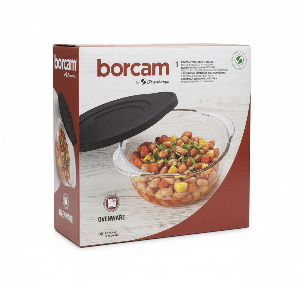 Borcam Glass Casserole Dish with Lid (190 x 159 mm)