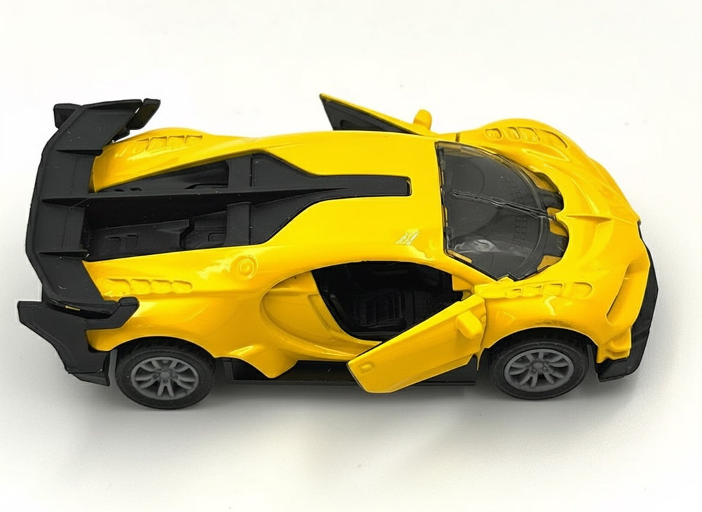 Metal Die Cast Alloy Car Pullback Action & Opening Doors - 13cm Vehicle Toy