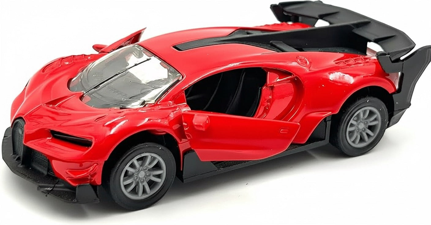 Metal Die Cast Alloy Car Pullback Action & Opening Doors - 13cm Vehicle Toy