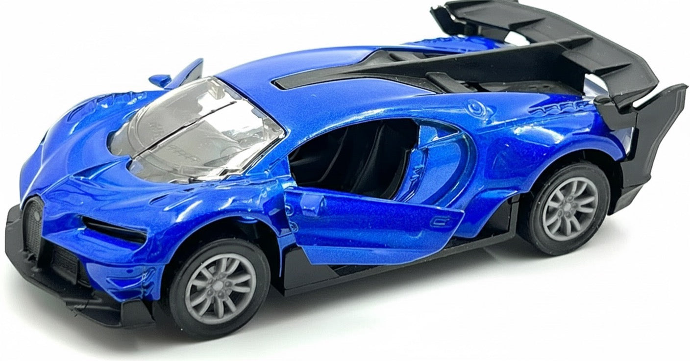 Metal Die Cast Alloy Car Pullback Action & Opening Doors - 13cm Vehicle Toy