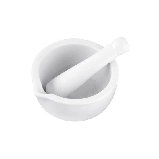 Porcelain Mortar & Pestle Set 220ml - Durable Grinding Bowl & Crusher