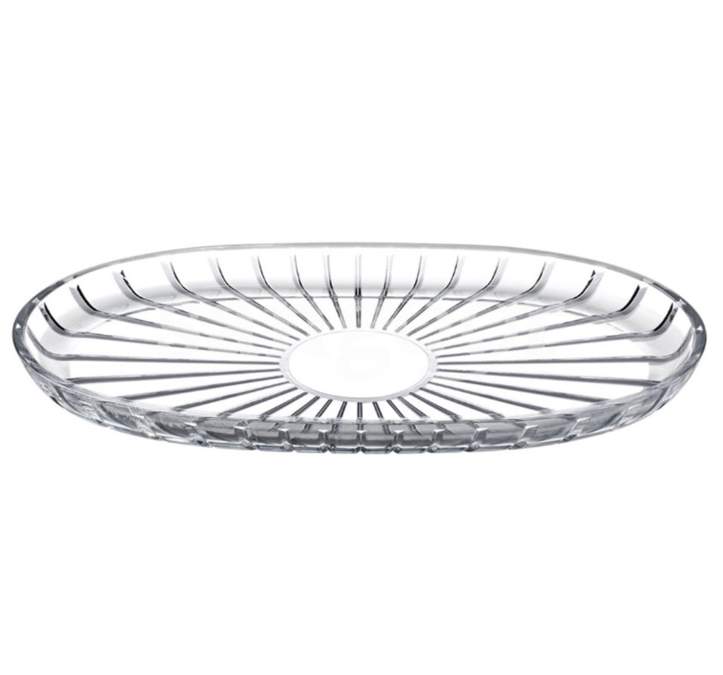 Pasabahce Elegant Oval Glass Serving Plate 278 x 163 mm - Premium Tableware