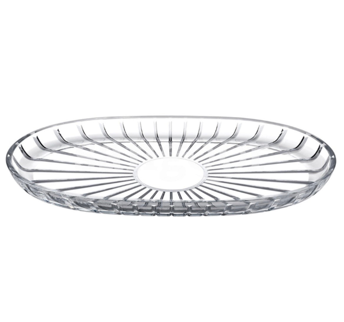 Pasabahce Elegant Oval Glass Serving Plate 278 x 163 mm - Premium Tableware