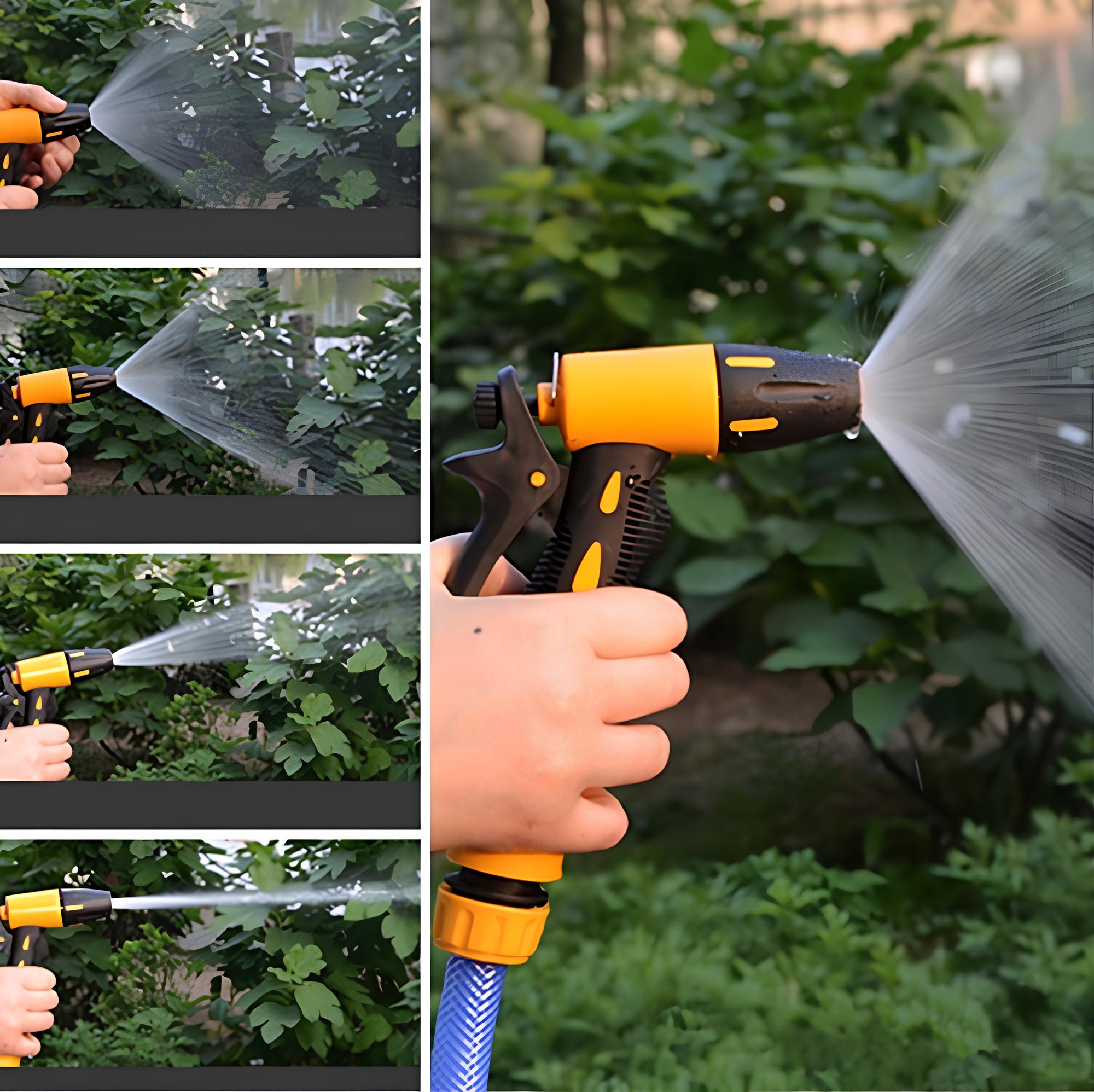 Conan Garden Hose Sprayer Nozzle Kit for Car Washing and Gardening with 3 Connectors and Ergonomic Handle | ABS Construction and Dual Spray Modes