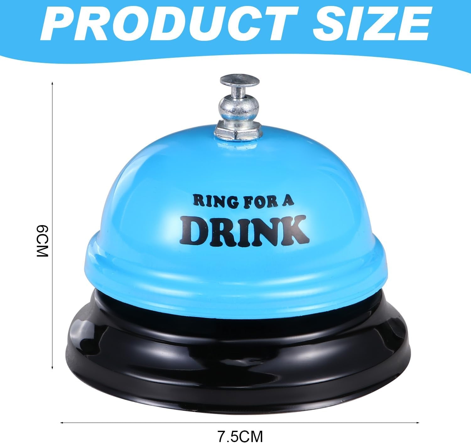 Ring Service Call Bell - Wine, Drink, Chocolate & Beer Table Bell for Service