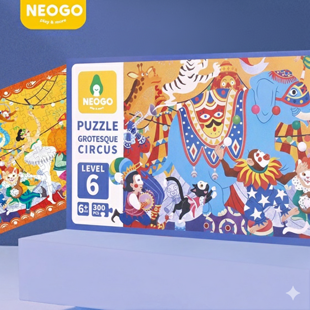 Neogo Grotesque Circus 300 Piece Puzzle - Fun & Colourful Kids Puzzle 6+