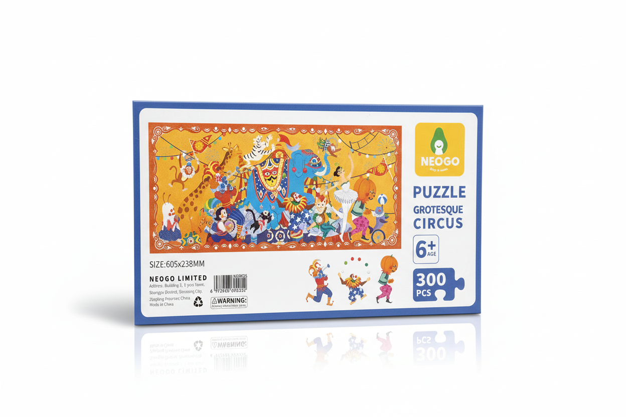 Neogo Grotesque Circus 300 Piece Puzzle - Fun & Colourful Kids Puzzle 6+