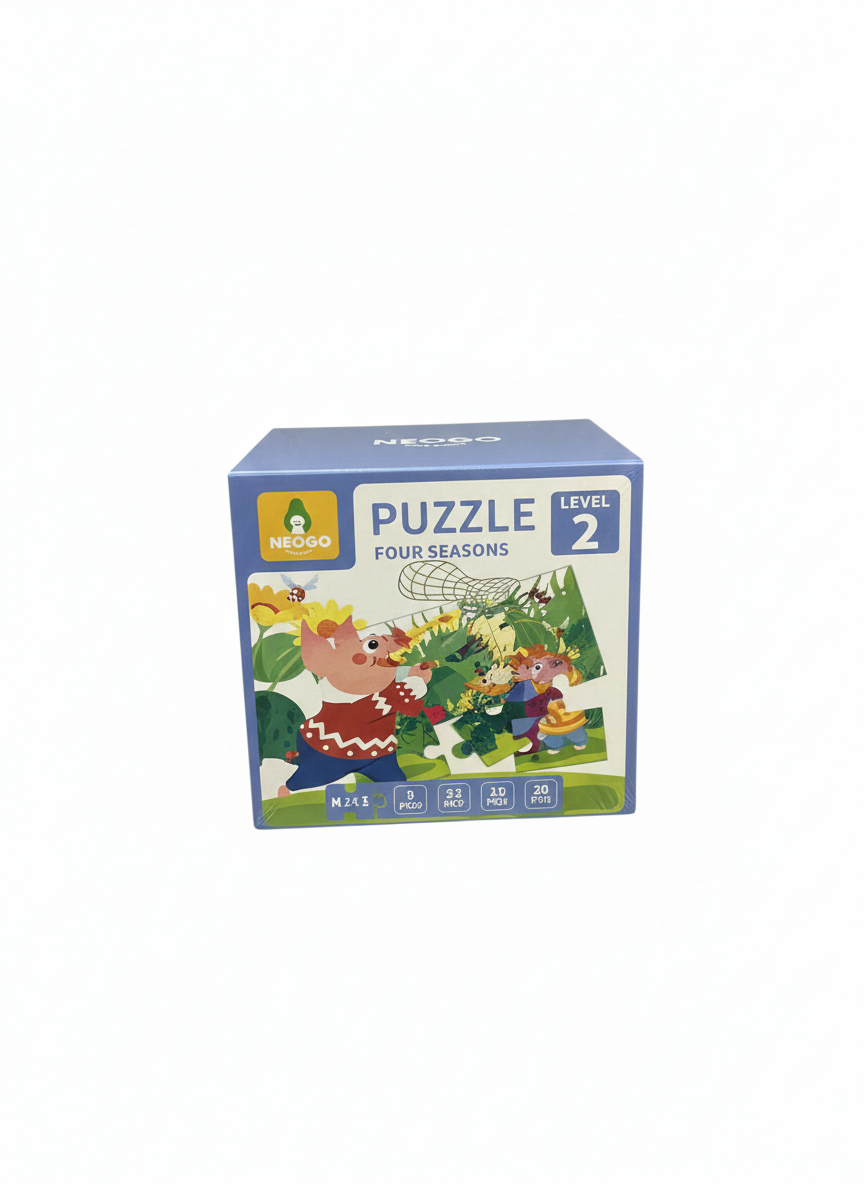 Neogo Four Seasons 4-in-1 Puzzle Set 9 12 16 and 20 Pieces Puzzle