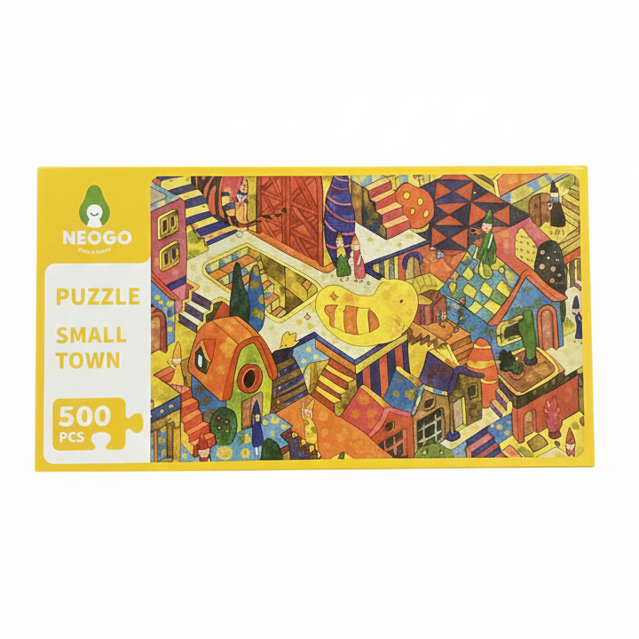 Neogo Small Town 500-Piece Puzzle Fun and Challenging Jigsaw Puzzle