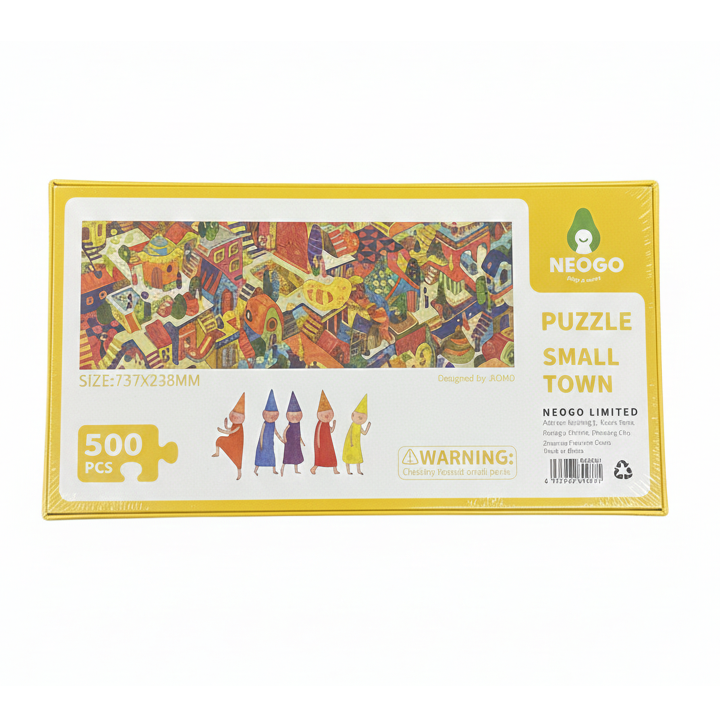 Neogo Small Town 500-Piece Puzzle Fun and Challenging Jigsaw Puzzle
