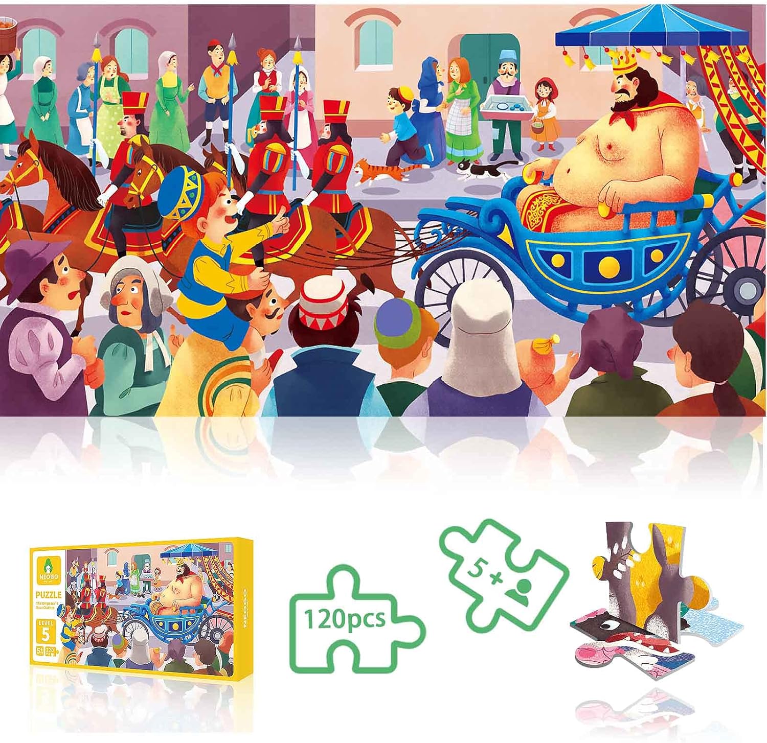 Neogo The Emperor's New Clothes 120-Piece Puzzle Fun and Educational Jigsaw