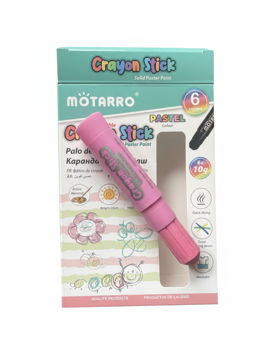Motarro Retractable Crayon Sticks | Quick-Drying | Colouring | Drawing