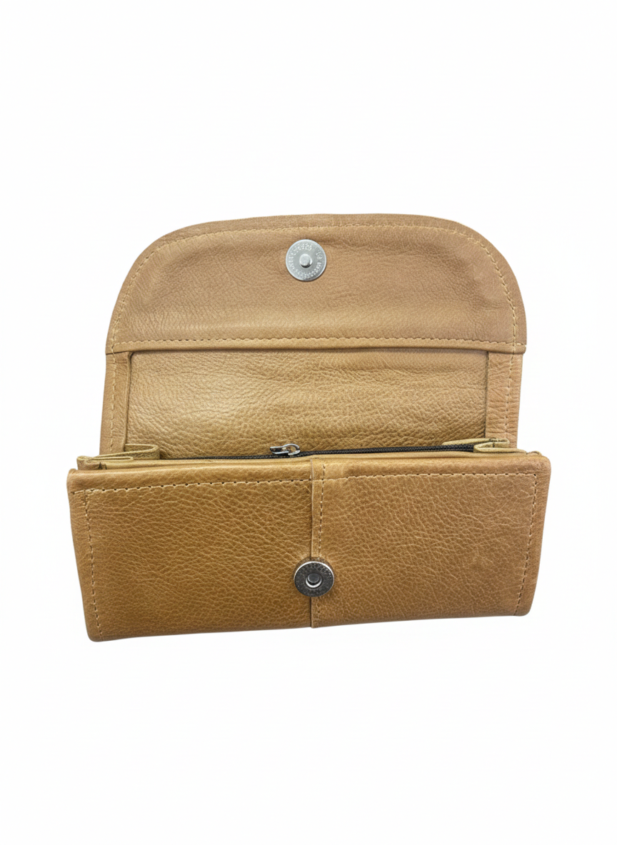 ZUVA Genuine Leather Trifold Wallet Purse