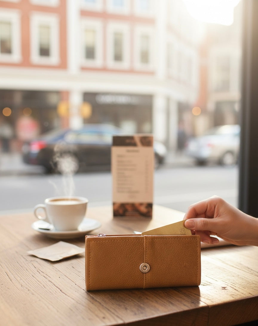 ZUVA Genuine Leather Trifold Wallet Purse