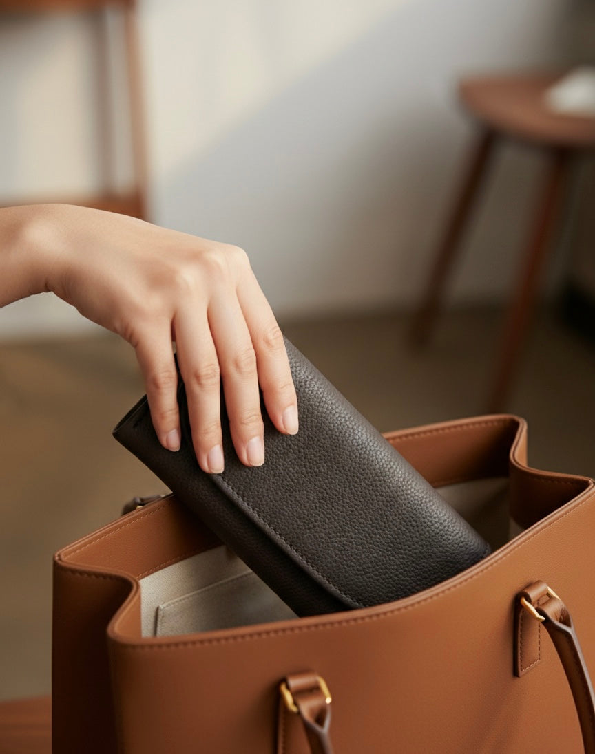 ZUVA Genuine Leather Trifold Wallet Purse