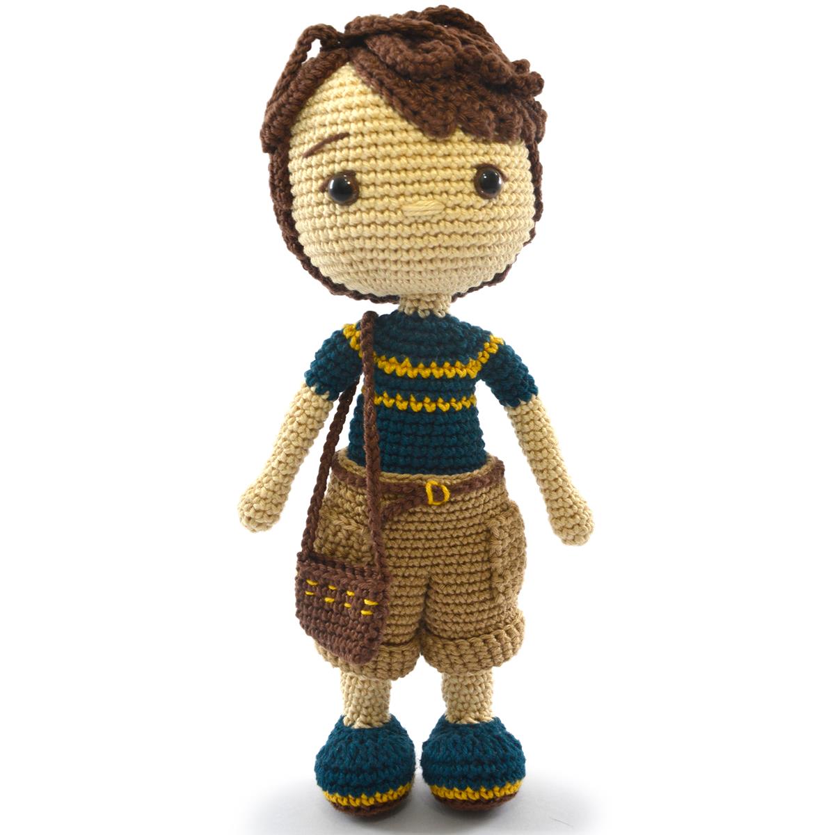 Circulo Amigurumi Kit – Dan Crochet Doll DIY Set with Cotton Yarn & Safety Eyes