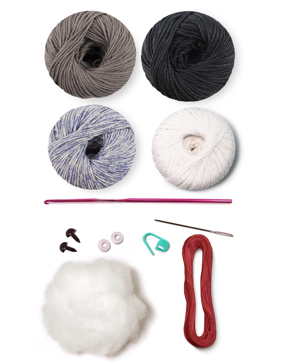 Circulo Amigurumi Kit – Sophie Crochet Doll DIY Set with Cotton Yarn & Safety Eyes