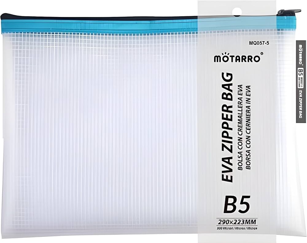 Motarro EVA Zipper Document & Stationery Bag – Waterproof Storage Pouch (Multiple Sizes)