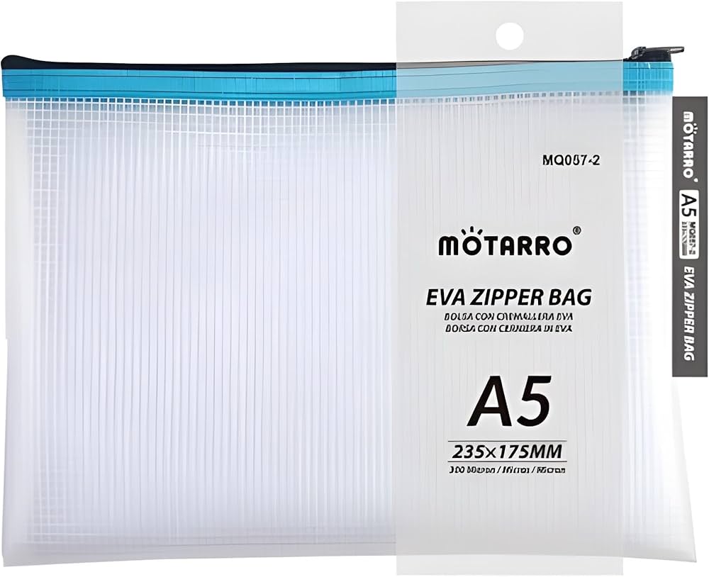 Motarro EVA Zipper Document & Stationery Bag – Waterproof Storage Pouch (Multiple Sizes)