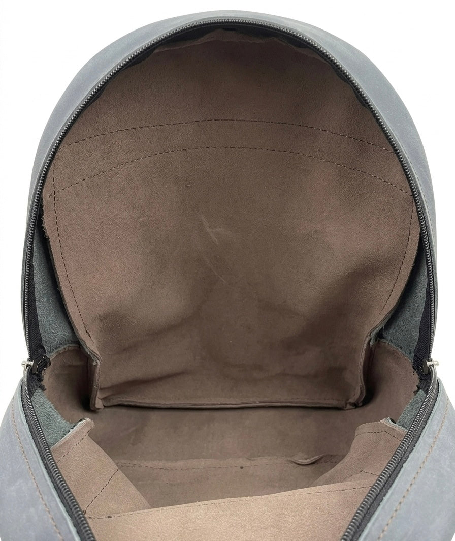 Premium Leather Backpack with Envelope Front Pocket – High-Quality Blue & Brown Options