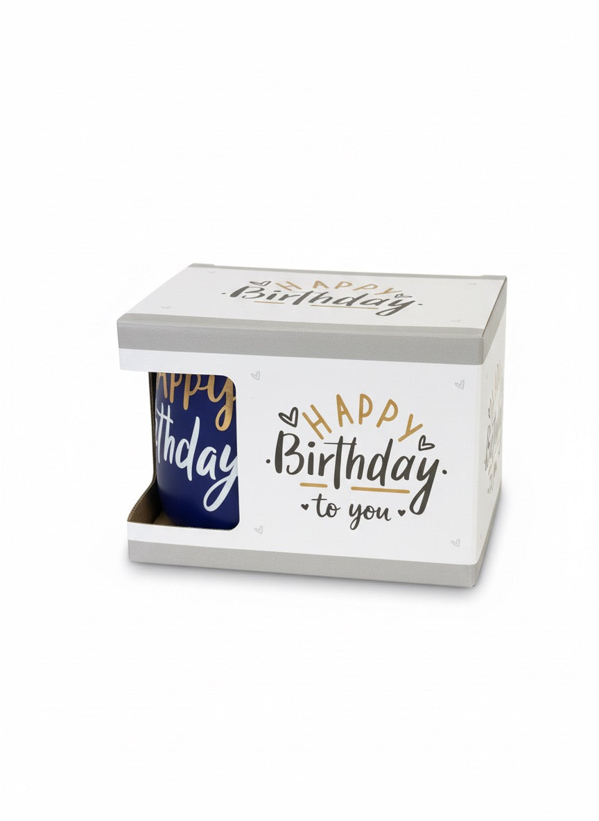 Happy Birthday Mug - Gift Boxed Ceramic Cup