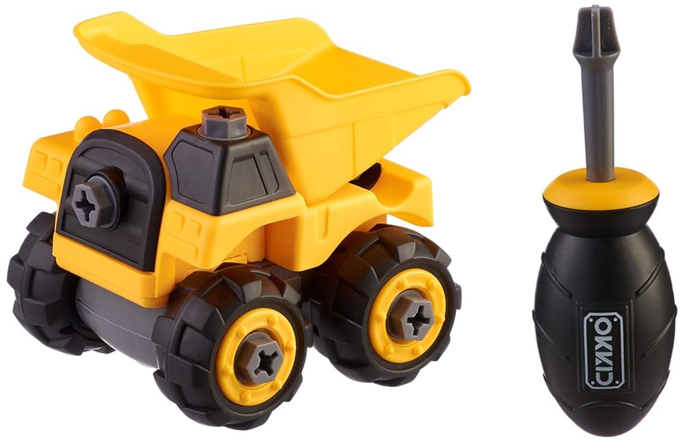 Okkid DIY-1007R Build & Play Dump Truck - Fun Construction Toy for Kids