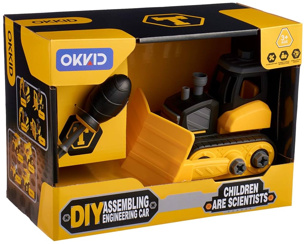 Okkid DIY Snow Plow Toy for Kids - Multi-Color, Interactive Play