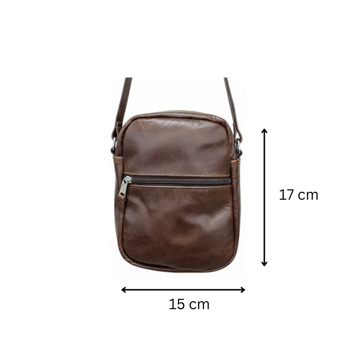 ZUVA Genuine Leather Sling Bag for Men and Women | Compact Crossbody Bag