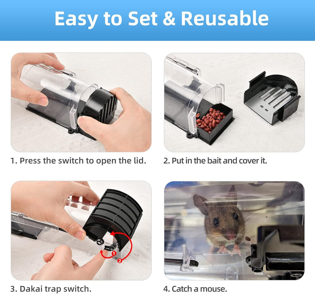 Large Mouse Bed & Breakfast Humane Catch & Release Trap 2 Pack Reusable