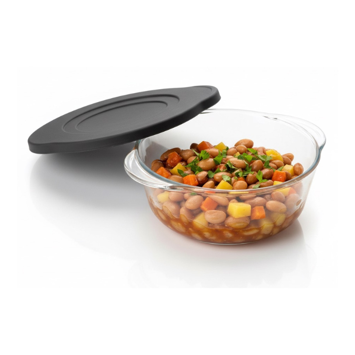 Borcam Glass Casserole Dish with Lid (190 x 159 mm)