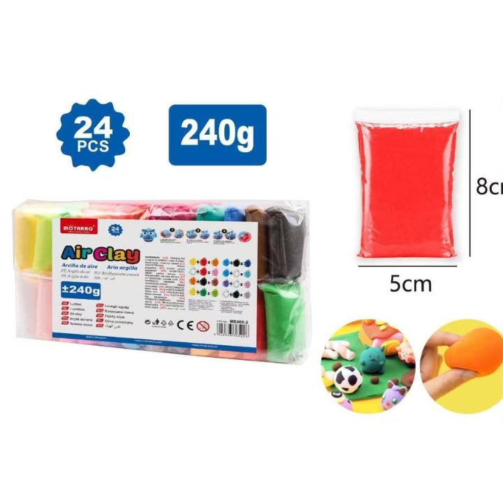 Motarro 24-Piece Air Clay Set – Non-Toxic Modelling Clay for Kids’ Art & Craft