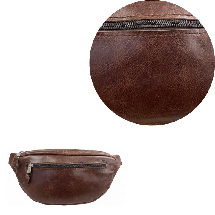 ZUVA Small Half Moon Leather Crossbody Bag with Adjustable Strap – Black or Brown