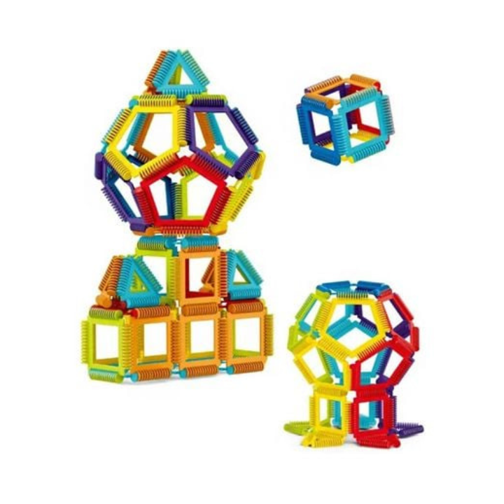Builder Blocks World STEM Construction Toy Set – 40 Pieces for Creative 2D & 3D Building